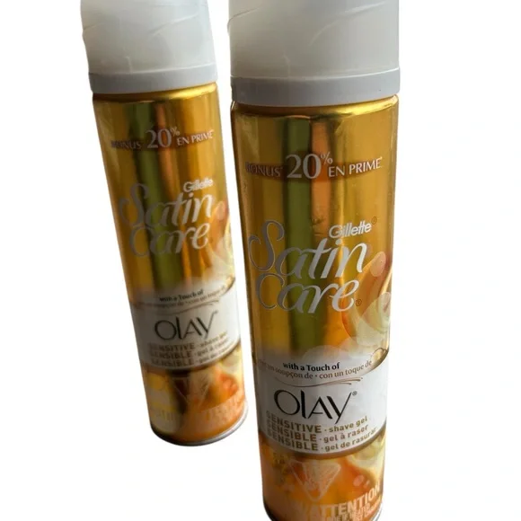 OLAY Gold Satin Care Sensitive Shave Gel-2 bottles (Bonus Size) - Picture 3 of 5